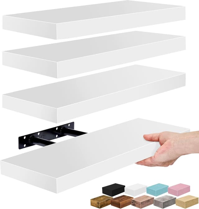 Detalle de Sorbus 16" Floating Wall Shelf pack