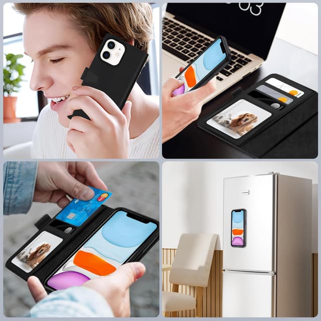 Thumbnail 6 de XTCASE Coque magnétique 2 en 1 avec rabat pour iPhone 11 compatible MagSafe (noir)