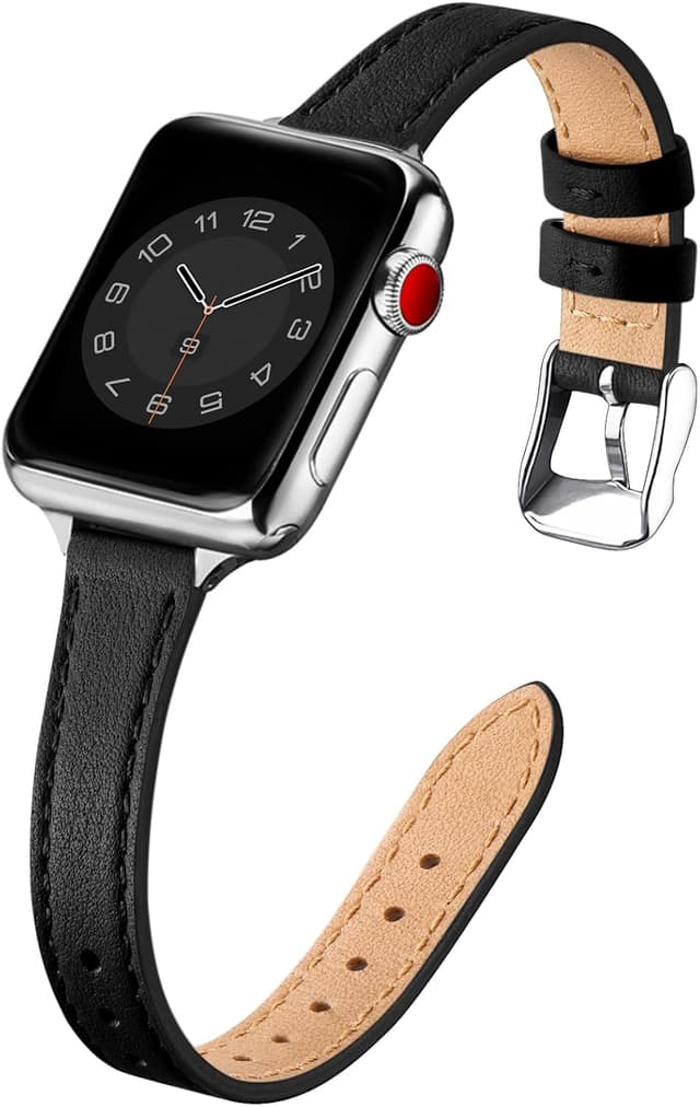 Detalle de SUNFWR leather Apple Watch strap 38 41mm