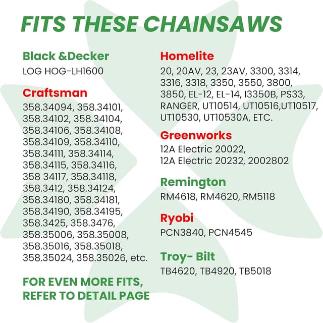 Detalle de BYANE Sägekette 3er-Pack 40 cm – 3/8"LP, 1,3 mm, 56DL (rückschlagsarm)