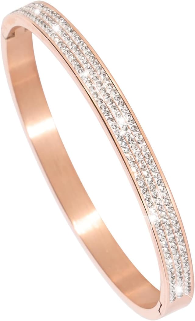 Detalle de MILAKOO 4mm oval cuff bangle bracelet