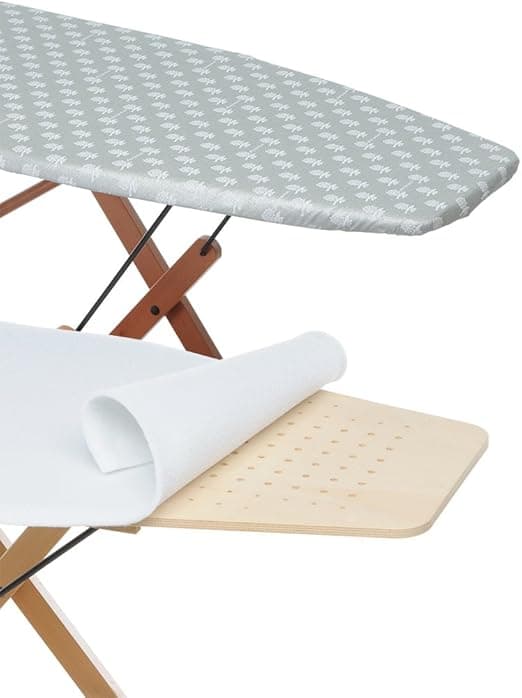 Detalle de Foppapedretti Funda de Planchar IlMollettone, Plata y Blanco 🏠