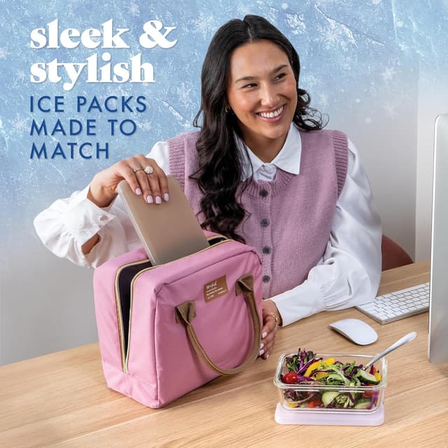 Detalle 2 de Cool Coolers by Fit & Fresh XL Slim Reusable Ice Packs (4-Pack) — Quick-Freeze, Space-Saving Cooler Packs