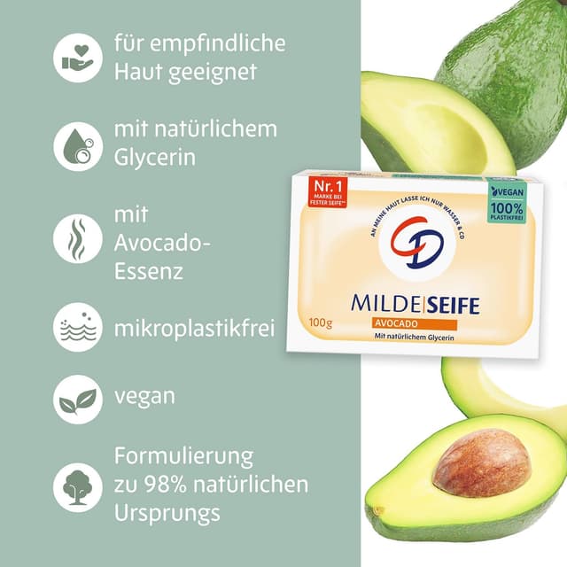 Detalle 2 de CD Sapone MILDE Avocado 100 g
