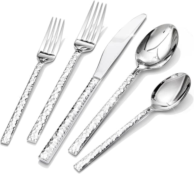 Imagen de KINGSTONE 20 Piece Hammered Flatware Set 18/10 en OfertitasTOP
