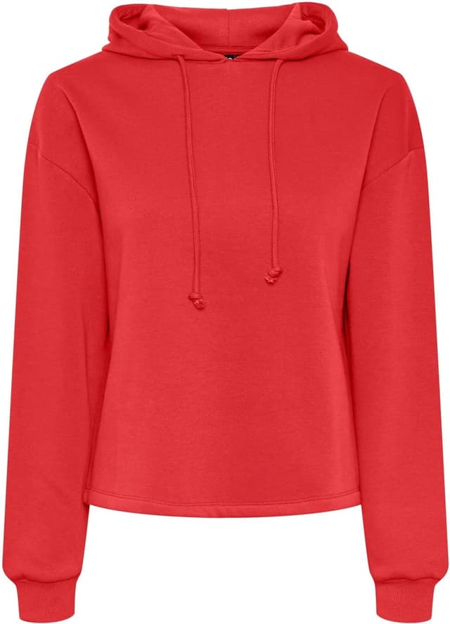 Detalle de Felpa con cappuccio PIECES Pcchilli LS Donna in cotone? con coulisse e polsini aderenti