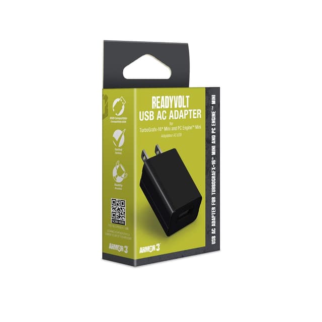 Detalle 2 de Armor3 ReadyVolt USB AC Adapter for Turbografx-16 Mini and PC Engine Mini