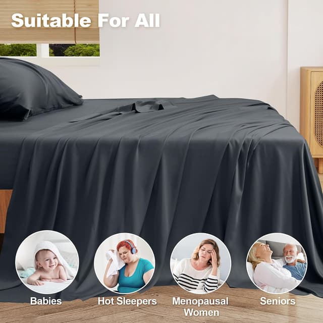 Thumbnail 4 de Vipfree King Bamboo Sheet Set 4‑Piece