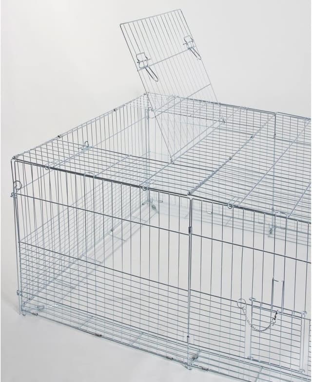 Detalle de Enclos extérieur Kerbl Pet pour jeunes animaux avec barrière anti-évasion – 144 x 112 x 60 cm