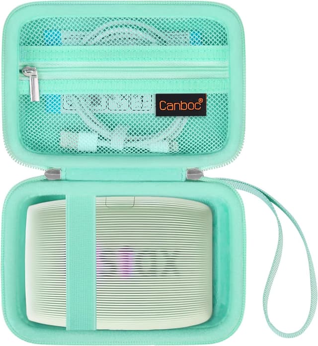 Detalle de Canboc Hard Case for Fujifilm Instax Mini Link 3 / Mini Link 2 (Mesh Pocket, Mint Green) — Case Only