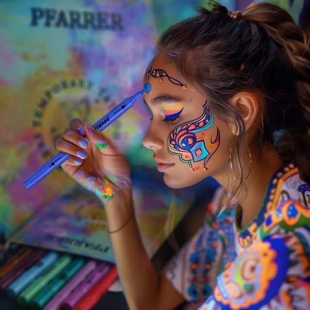 Thumbnail 4 de PFARRER Temporäre Tattoo Marker 10 Farben