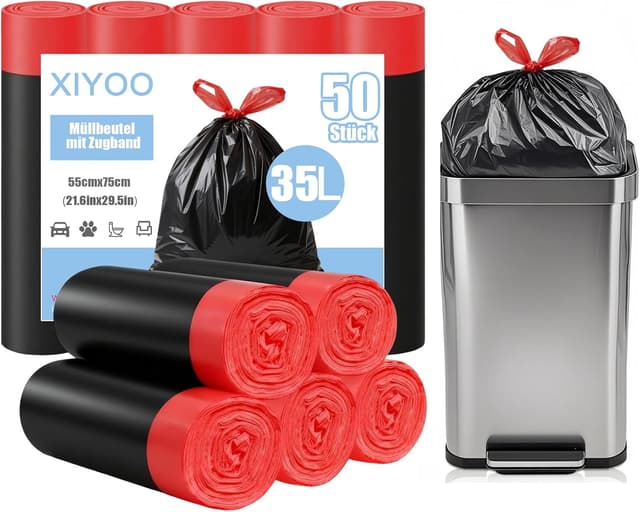 Detalle de Müllbeutel 35L mit Zugband 55x75 cm
