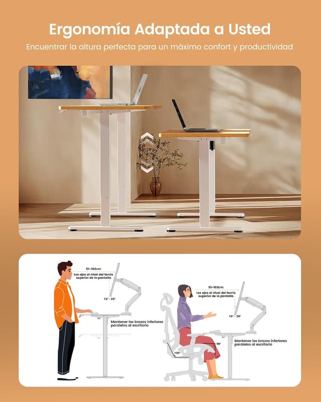 Thumbnail 4 de ErGear Escritorio Elevable Eléctrico 160x80 cm
