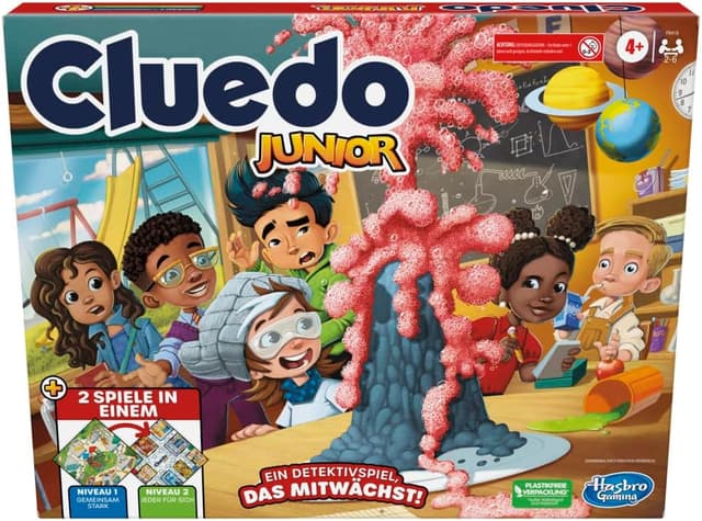 Detalle de Hasbro Gaming Cluedo Junior – 2-seitiges Detektivspiel mit zwei Schwierigkeitsstufen für Kinder
