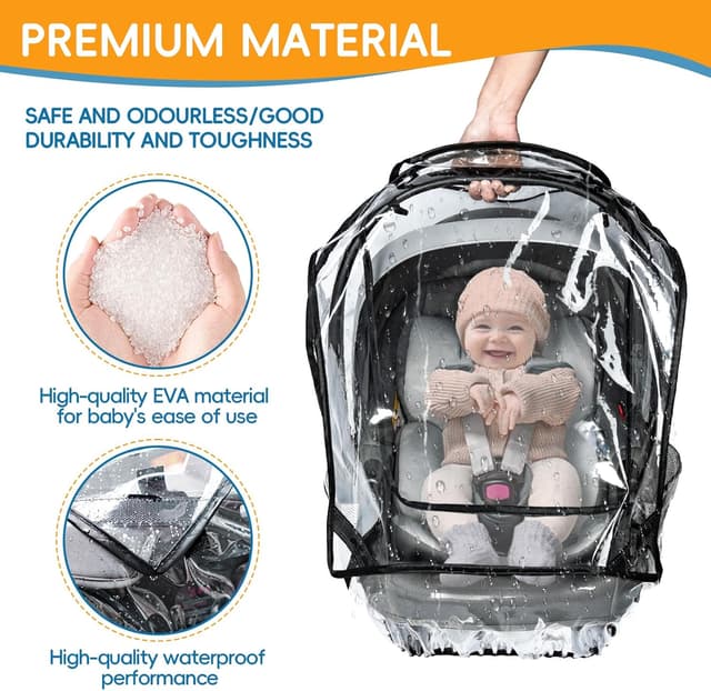 Thumbnail 2 de Bemece Universal Car Seat Rain Cover with Window ☔