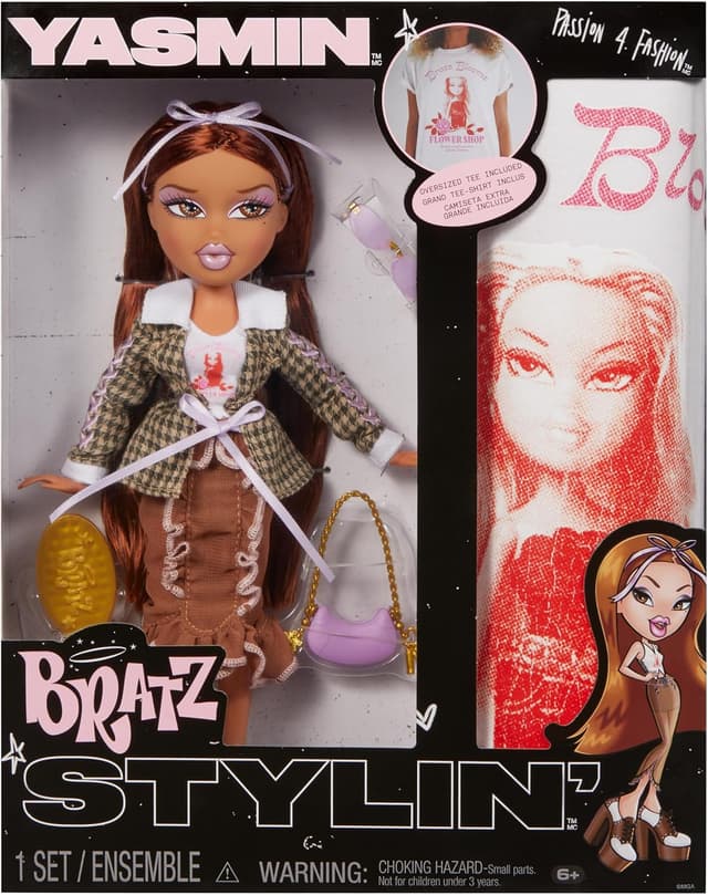 Imagen de Bratz Stylin' Yasmin fashion doll with t-shirt en OfertitasTOP