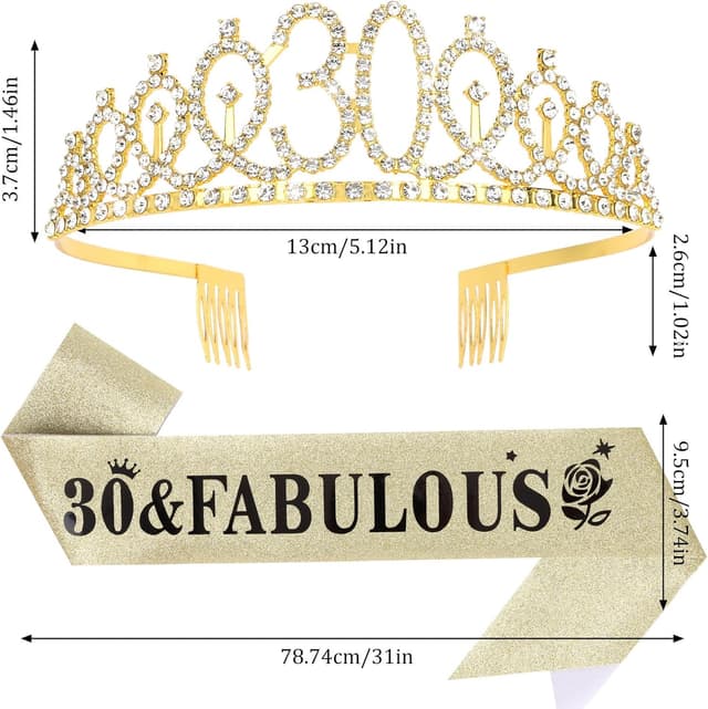 Thumbnail 1 de Oblihumoy Gold 30th Birthday Crown