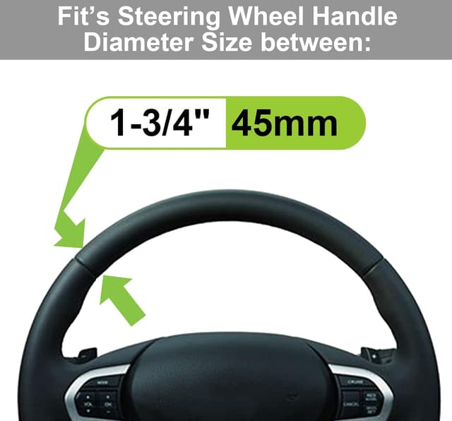 Detalle de Spurtar Steering Wheel Knob – Universal steering wheel spinner for cars, trucks, forklifts, tractors, boats & golf carts (Black)