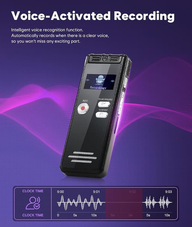 Thumbnail 2 de ZIPCIDE 64GB Digital Voice Recorder 4800h 🎙