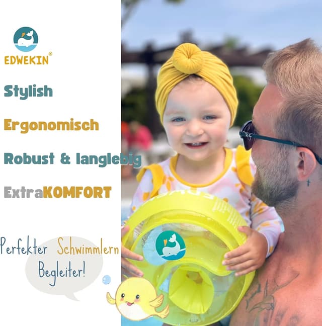 Thumbnail 3 de EDWEKIN Premium Schwimmflügel für Kinder 1–6 Jahre 🏊