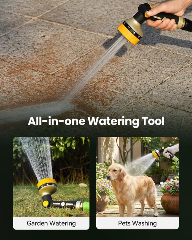 Thumbnail 6 de RAINPOINT Hose Pipe Spray Gun (Yellow) with Thumb Flow Control and 10 Spray Patterns