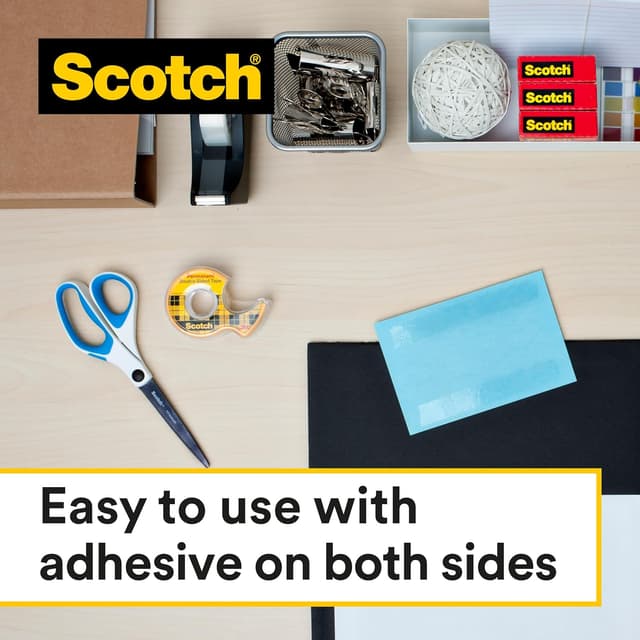 Detalle 2 de Scotch nastro biadesivo trasparente 12 mm x 6,3 m (2 rotoli) per foto, poster e collage