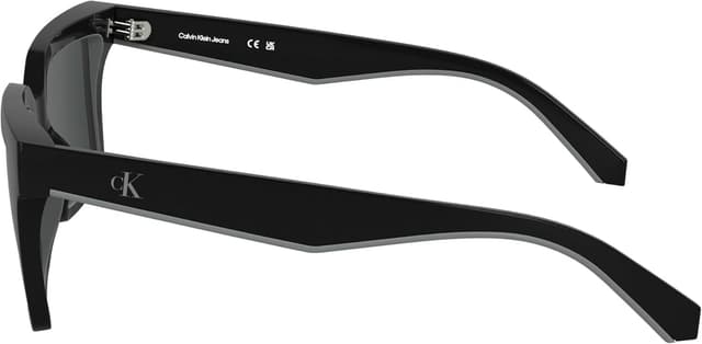 Detalle de Calvin Klein Jeans CKJ25602S occhiali da sole unisex neri con lente grigio pieno