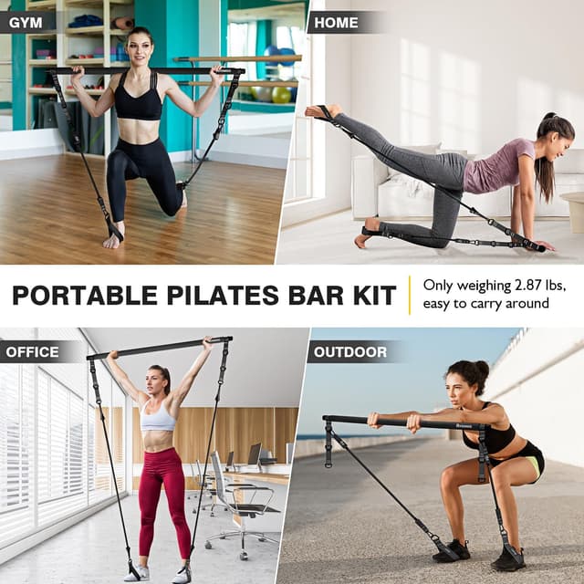 Thumbnail 5 de Ayombo Pilates Bar Kit 3‑Section 70 lbs