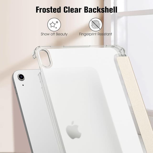 Detalle 2 de Fintie Hülle für iPad A16 11. Generation (11" 2025) & iPad 10. Generation (10,9" 2022) mit Stifthalter, Starlight