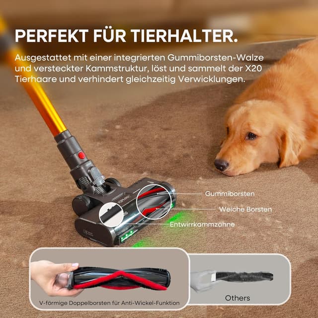 Detalle 2 de KIPMAX Akku Staubsauger 50000Pa 550W mit Display