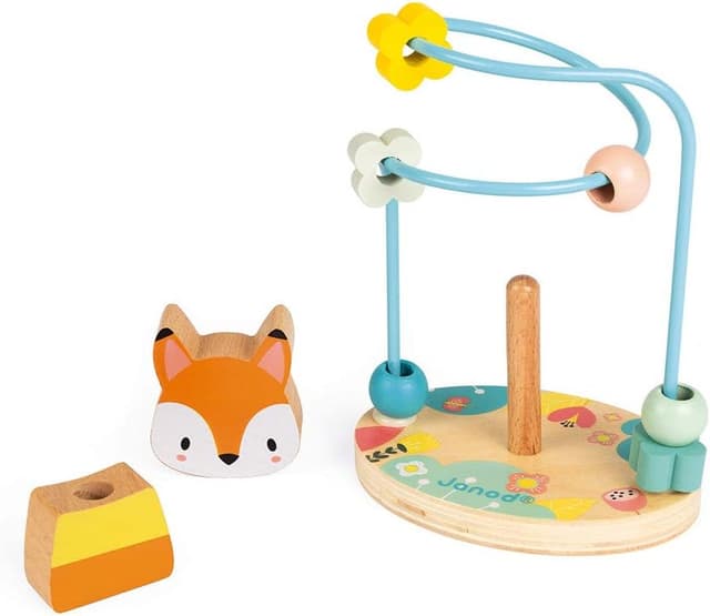 Detalle de Janod Looping Renard Pure (Bois) — petit renard à empiler pour jouer et apprendre