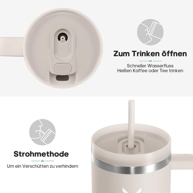 Detalle 2 de Gedux Trinkflasche mit Strohhalm 1.2L