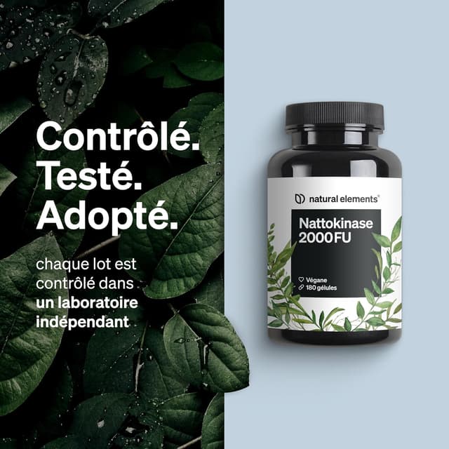 Detalle 2 de Nattokinase 100 mg – 180 gélules (20 000 FU/g) d’origine natto, véganes, sans OGM