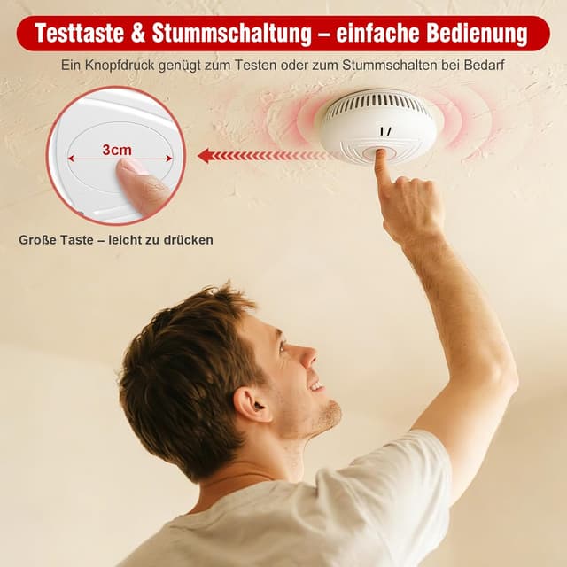 Detalle 2 de 10-Jahre Rauchmelder-Set mit 85 dB