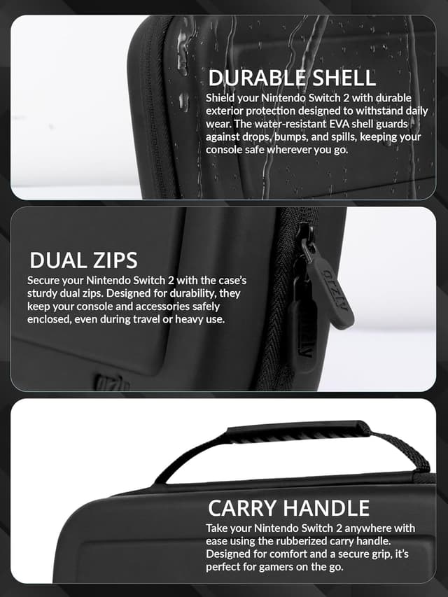Detalle 2 de Orzly Case for Nintendo Switch 2 travel carry case