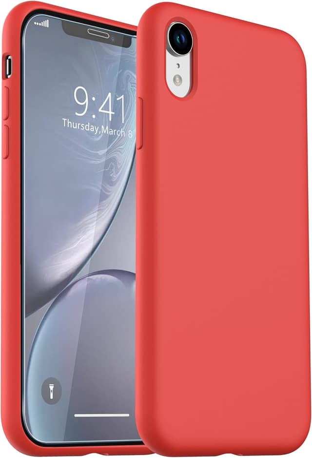 Detalle de CASELIVE iPhone XR silicone case, 6.1 inch