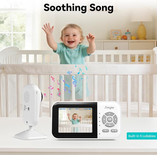 Thumbnail 6 de Simyke Baby Monitor with Camera & 2.8 Inch Screen (No WiFi) with 2-Way Talk and VOX mode
