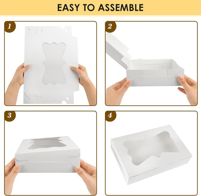 Thumbnail 3 de Moretoes 12x8x2.5" Bakery Boxes for Cookies 🍪