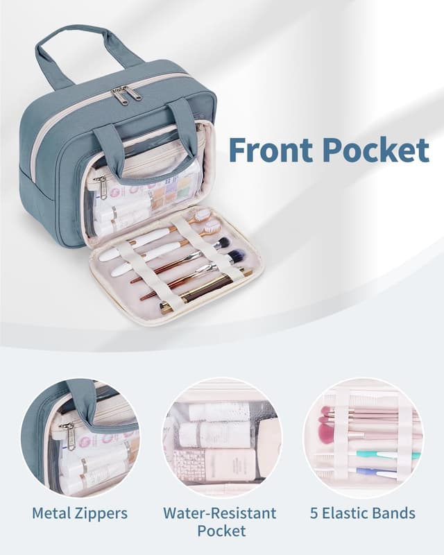 Thumbnail 3 de Kulturtasche Damen Groß Graublau