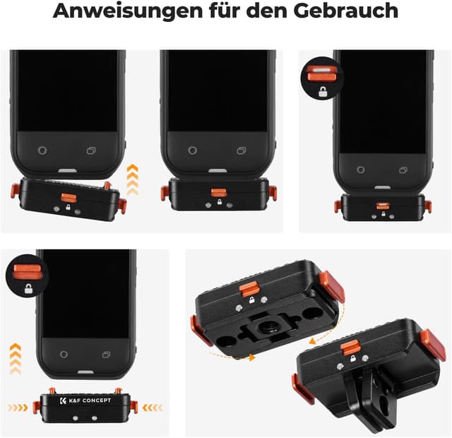 Thumbnail 6 de K&F CONCEPT magnetischer Schnellwechseladapterhalter für Insta360 X5 mit 1/4"-Schraubgewinde