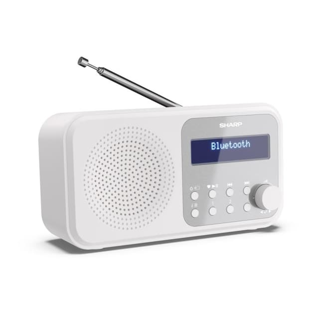 Detalle 2 de Sharp DR-P420 radio portátil DAB/DAB+ y Bluetooth 5.0 con pantalla LCD (2W RMS) en blanco