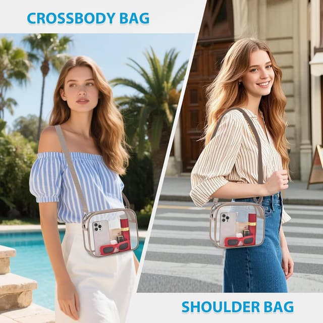 Detalle de Busiuw Clear Stadium Event Bag (6 x 7.5 x 3 in) for Sports Fans