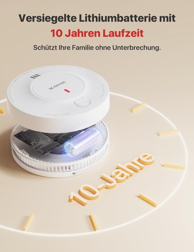 Detalle de X-Sense SD2J0AX Rauchmelder 10 Jahre Batterie