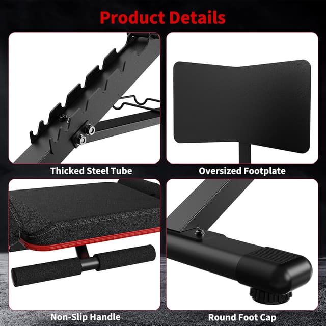 Thumbnail 6 de PASYOU Leg Press Machine with Adjustable Weight Bench & Leg Extension (1300LBS capacity)