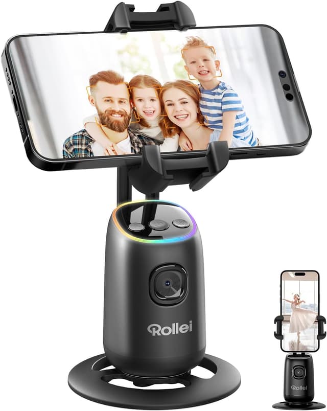 Detalle de Rollei Easy Creator Desktop tracciamento automatico 360° per smartphone 🎥
