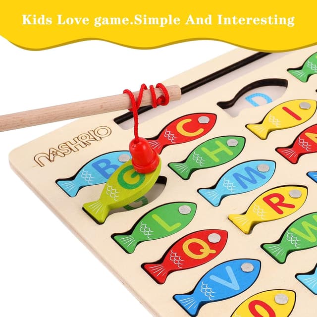 Thumbnail 2 de Magnetic Wooden Fishing Game 3+ 🎣
