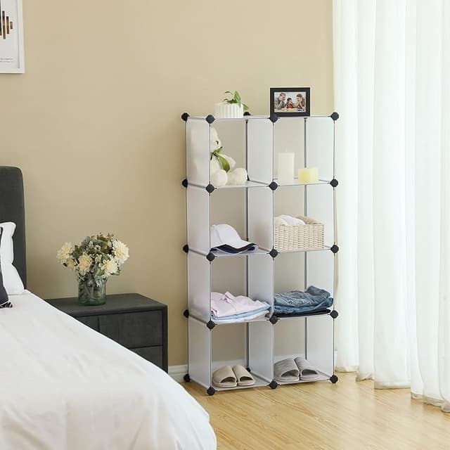 Thumbnail 3 de SONGMICS LPC115S Estantería Modular Blanca, 9 Compartimentos 🗄