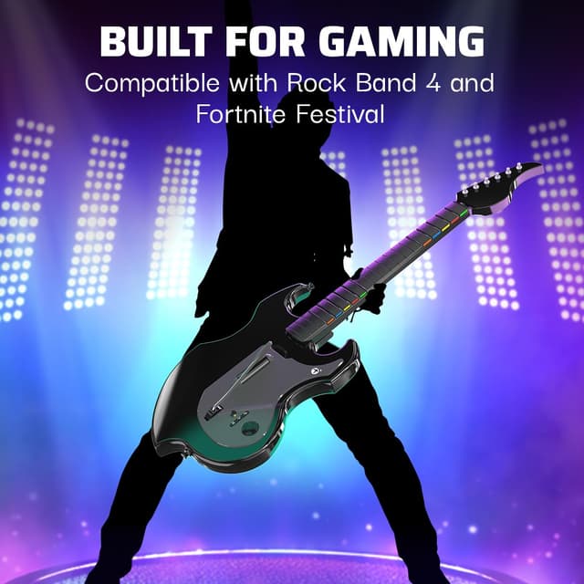 Detalle 2 de PDP Gaming RIFFMASTER Wireless Guitar Controller 36 Stunden