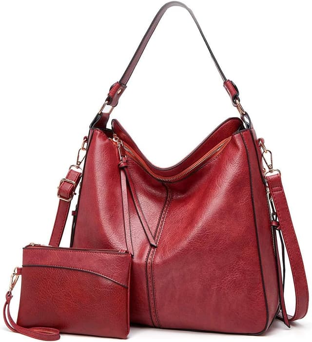Detalle de Lifetooler hobo bag and purse set for women – PU leather crossbody/shoulder tote, large work & travel bag