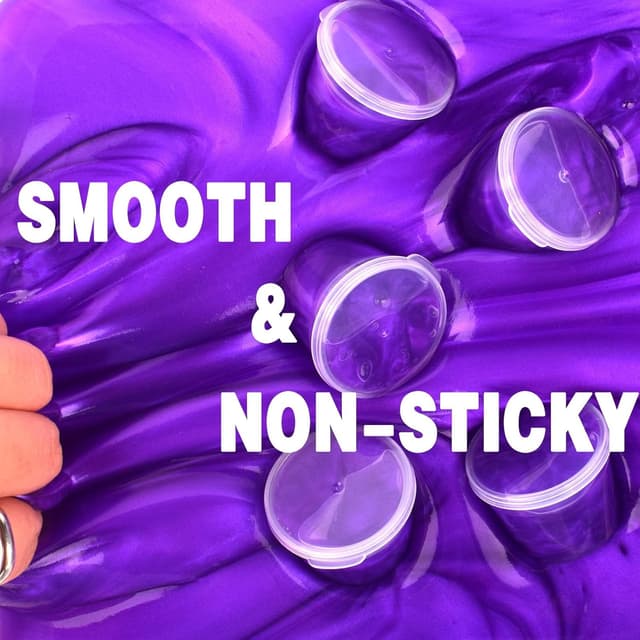 Detalle de Galaxy Slime 24 Pack (Purple) – Non-sticky, soft & smooth mini slime party favours